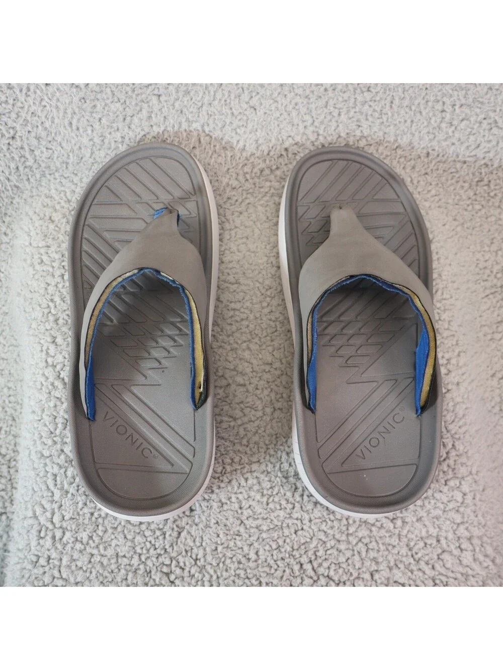 Vionic Restore Charcoal Vapor Flip Flop Sandal Men 7.5 / W 9